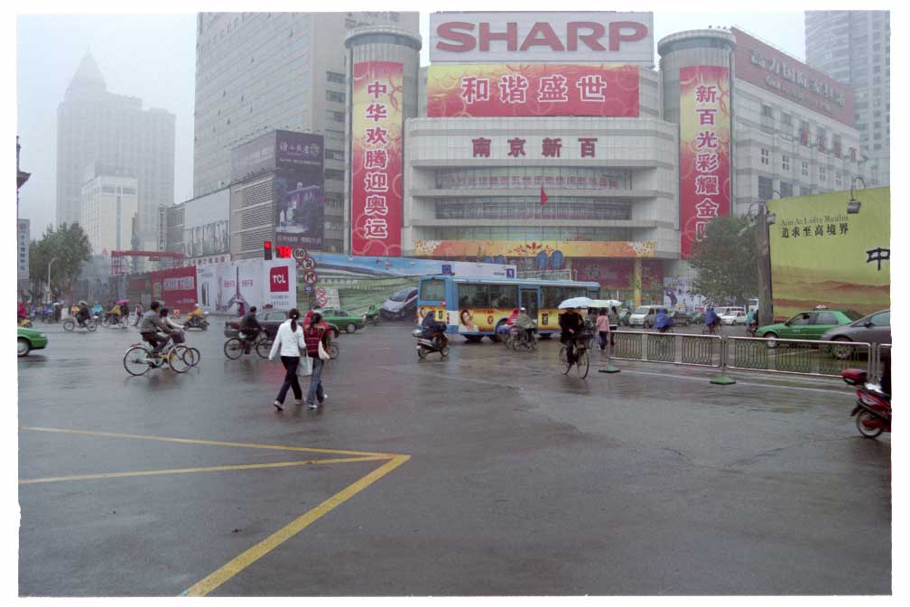 Xinjiekou intersection from the ground