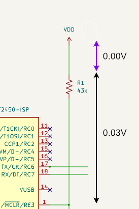 Schematic of R1 and voltage measurements
