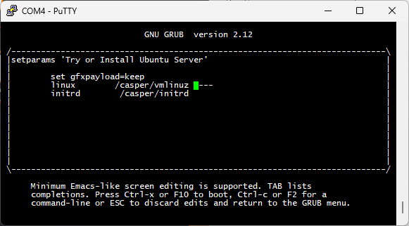 GRUB command line