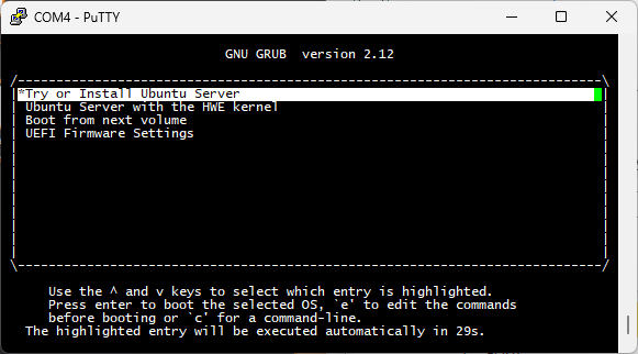 GRUB menu
